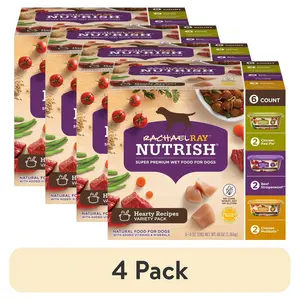 Rachael Ray Nutrish Hearty Recipes Variety Pack Wet Dog Food, 8 oz. Tubs, 6 Count