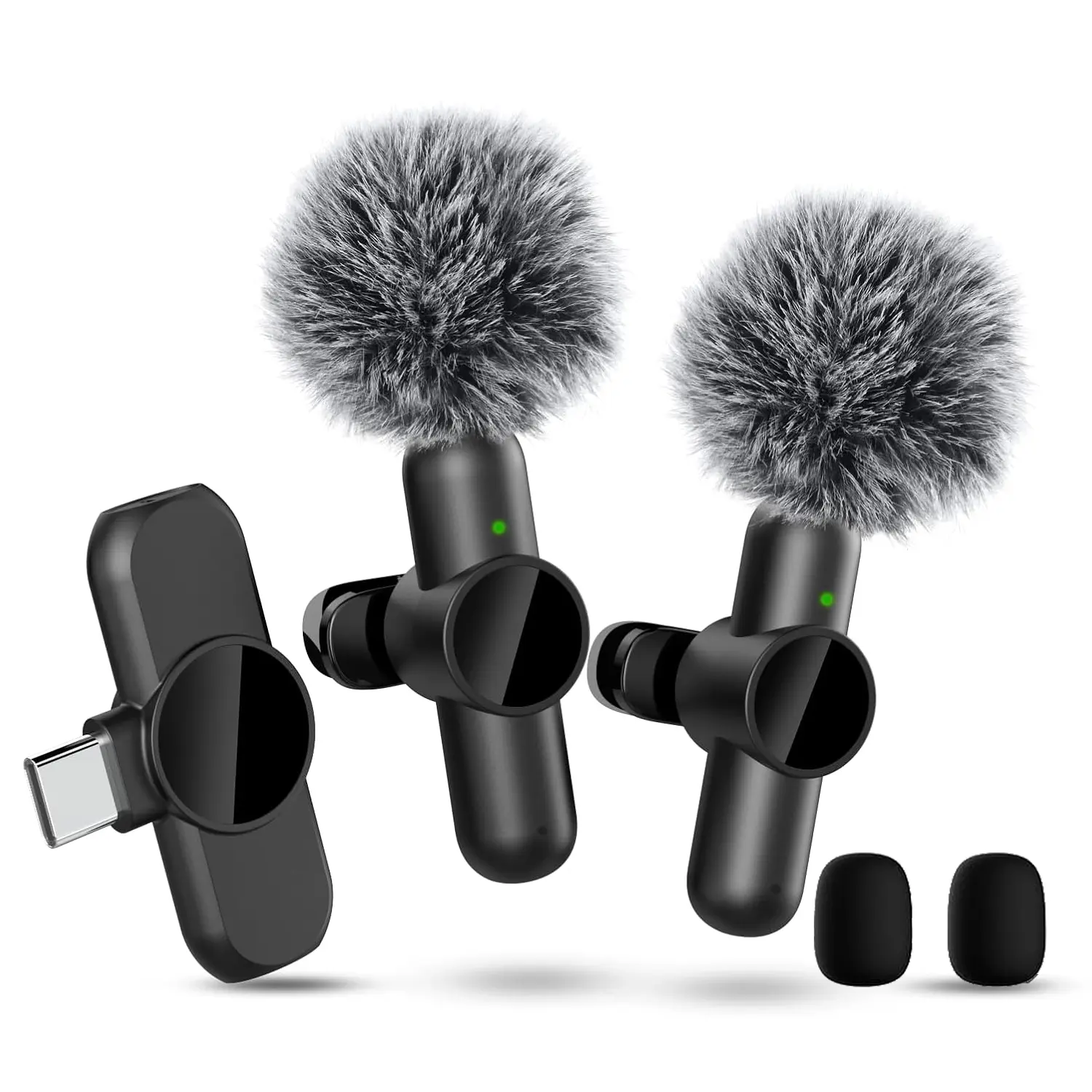 HITOZON Wireless Lavalier Microphone - Clip-On Plug-and-Play Audio Device with Manufacturer Warranty, Lapel Mic for Smartphone, Digital Camera Video Recording, Lightning iPhone & Android Compatibility, Manufacturer Warrenty,summerwins