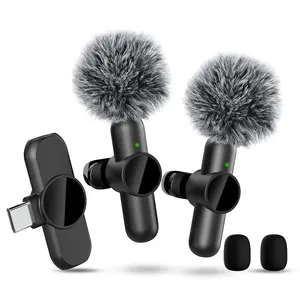 HITOZON Wireless Lavalier Microphone for iPhone Android Phone Plug Play Lapel Mic for Video Recording Teaching Interviews Podcast TikTok Vlog Smartphone Vlogging Kit