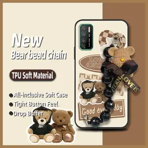 Bear bracelet Back Cover Phone Case For Infinix X656/X655/Note7 Lite Waterproof protective case Skin-friendly feel Dirt-resistant cute Anti-knock silicone Simplicity