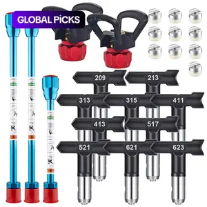 Air-free Paint Sprayer Accessories Set, Power Tool Accessories Including Flip Top Nozzle & Nozzle Gasket & Extension Rod & Holder for Painting Airless Paint Sprayer #GLOBAL PICKS