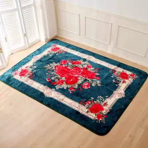 Ground Mat with Flour Design - Elegant Floral Pattern for Home Decor