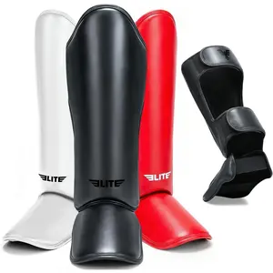 Muay Thai Shin Guards Kickboxing MMA Leg Instep Protective Pads Martial Art Kicking Sparring Training Gear for BJJ Karate Boxing Taekwondo