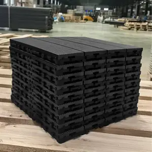 11.8" x 11.8"heavy-duty & recyclable Wood-Plastic Interlocking Deck Tiles，9PCS ， Waterproof Outdoor and Indoor for Patio, Balcony (Black)