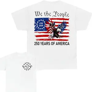 We The People 1776–2026 250th Anniversary USA T-Shirt , Patriotic American Eagle And Flag Vintage Freedom unisex T-shirt