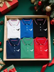 Men's Polo Shirts Set, Breathable Quick-Dry Golf Casual Tops, Lightweight Stretch Polyester Button Design, Summer Office Wear