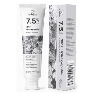 DrWhiten Nano Hydroxyapatite Toothpaste 7.5%25 nHAP, 4.23 oz – Enamel-Strengthening • Fluoride-Free • Natural Peppermint • Ideal for Sensitive Teeth