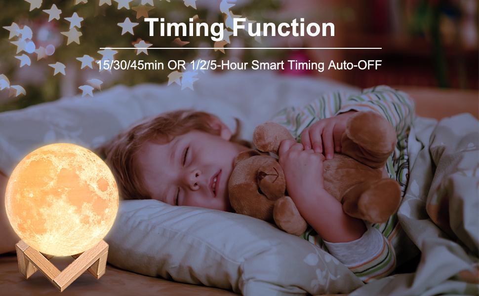 4.7 Inch 3D Printed Moon Lamp, Realistic Lunar Texture LED Night Light, Remote & Touch Control, Rechargeable with Timer, Unique Home Party Decor Gift for Kids (Thanksgiving, Christmas, Housewarming) cool tech gadget