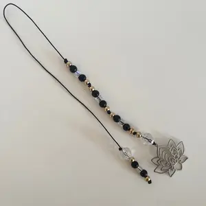 Beaded Flower Lotus Bookmark