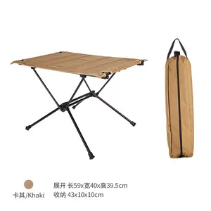 Outdoor folding table, aluminum alloy fabric table, ultra-light fishing table, camping table, beach tactical table, car-mounted barbecue table