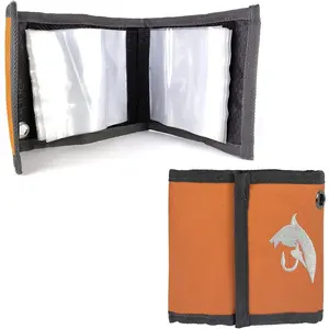 Fly Fishing Leader Wallet – 10 Clear Pockets Expandable Tippet Line Organizer Secure Storage for Carp/Catfish Rigs & Fly Leaders