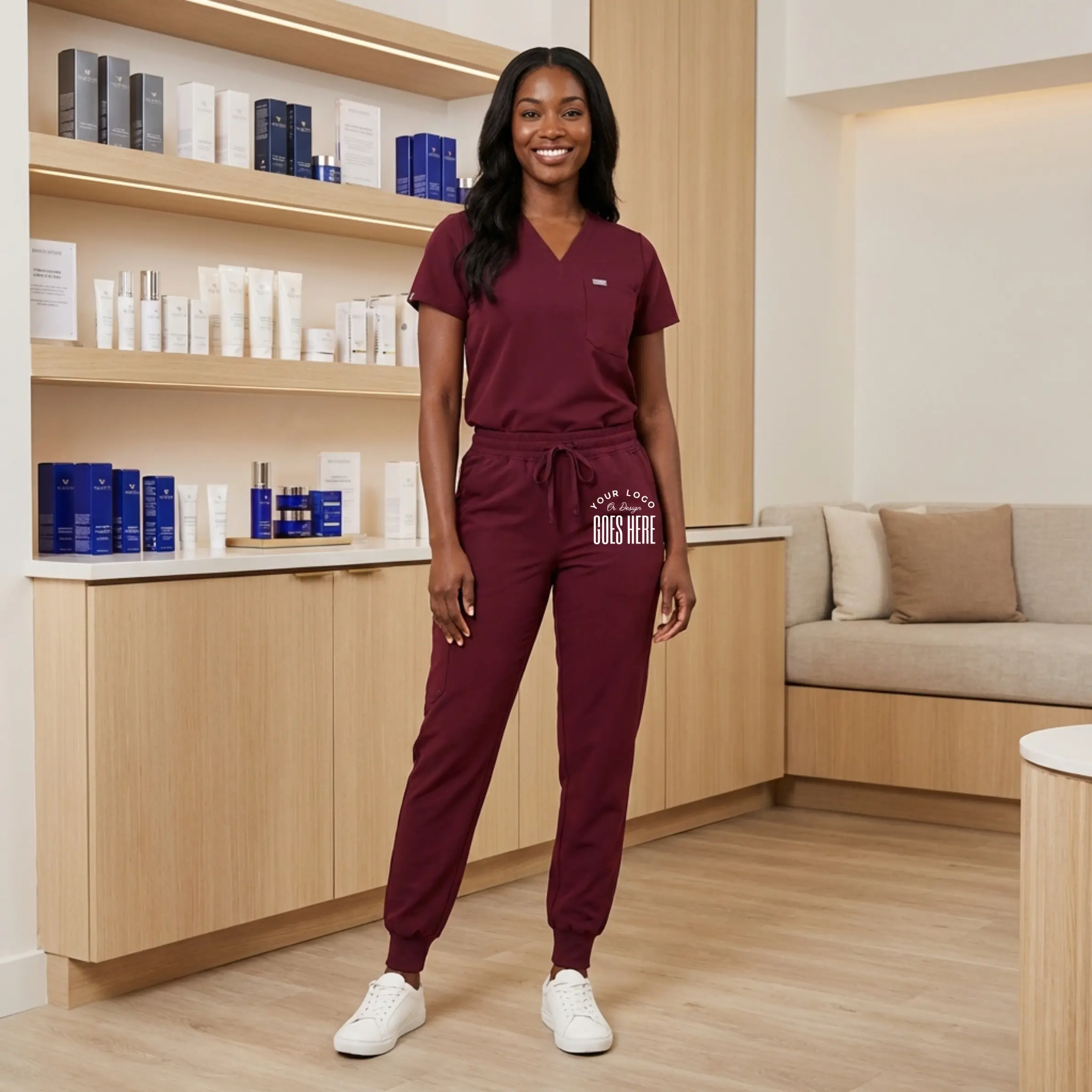 Custom Women's Medical Scrub Joggers | Jaanuu Silex Knit-Waist