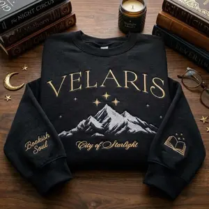 Velaris City Of Starlight Embroidered Shirt, ACOTAR Night Court Embroidery Sweatshirt, Bookish Gift For Readers, Fantasy Book Lover Apparel