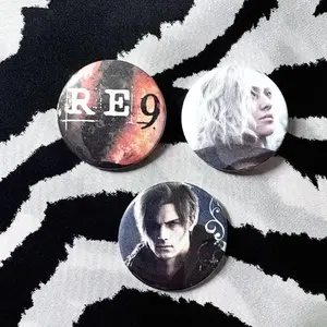 3 Ops Resident Evil Requiem 9 Pin Button, RE Grace Ashcroft & Leon Kennedy Pin Gifts for Fans