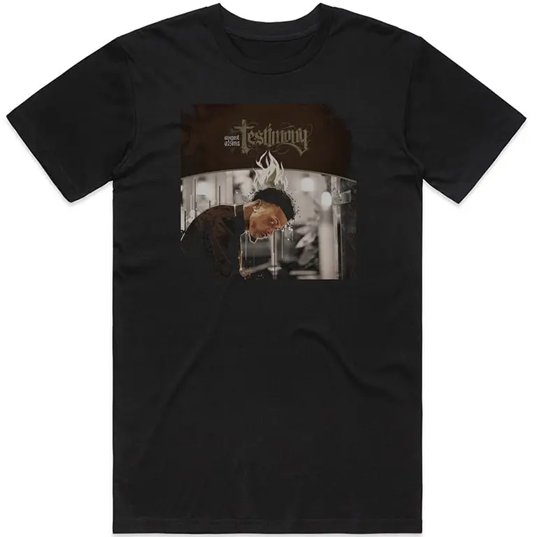 August Alsina Testimony Album Cover T-Shirt Black