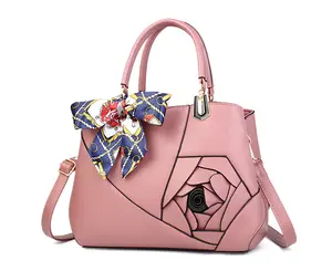 Flower Handbag, Tote and Crossbody with Bow