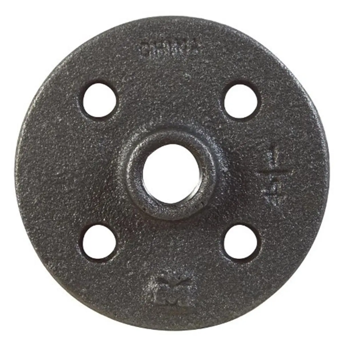 212 MAIN Industrial Malleable Iron Floor Flange, 0.25 in. NPT Threaded Fitting, Black Finish, Bagged for DIY Projects & Water Sports, 1/4 Inch, Floor Mounting, 5" W, Flanged