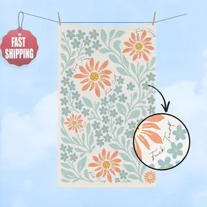 Subtle F*ck Trump Hand Towel, Vintage Floral Kitchen Towel, Anti Trump Tea Towel,Bathroom Towel Set,FDT,Political Home Decor,Anti Maga Towel