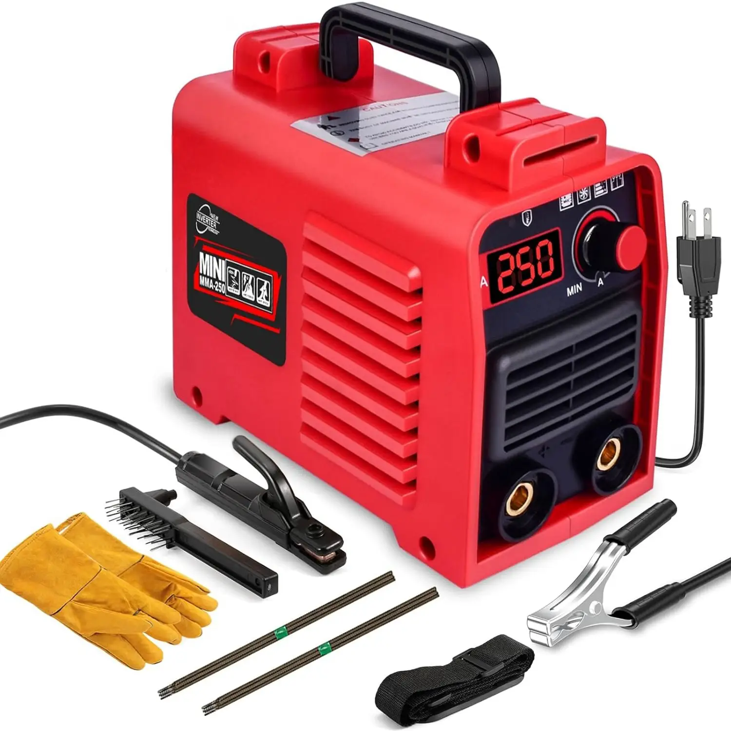 GNI Welder Machine 110V, 1/16-1/8" Stick Welder Mini Electric Welding Machine With IGBT Digital Display LCD, Hot Start Anti-stick Stick Welder, Comple