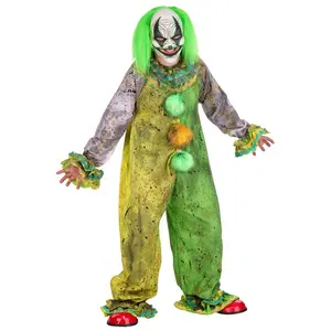 Adult Green Carousel Clown Costume with Mask