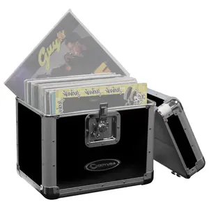 Odyssey KLP2BLK KROM Series Black Stackable Record/Utility Case for 70 12" Vinyl Records & LPs