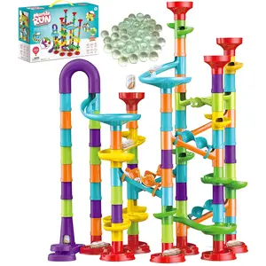 76/142pcs Marble Race Track Toys, Marble Run Set, Construction Building Blocks Game For Kids Birthday STEM Gifts, And Early Cognition, Hand Exercise, Parent-child Interaction, Distinguish Colors, For Christmas Gifts, Best Gift For Holidays