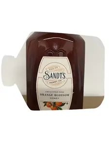 Sandt's Unfiltered Raw Orange Blossom Honey (80 oz.) 5 lb. Jar premium honey Flavor Lemon honey mustard