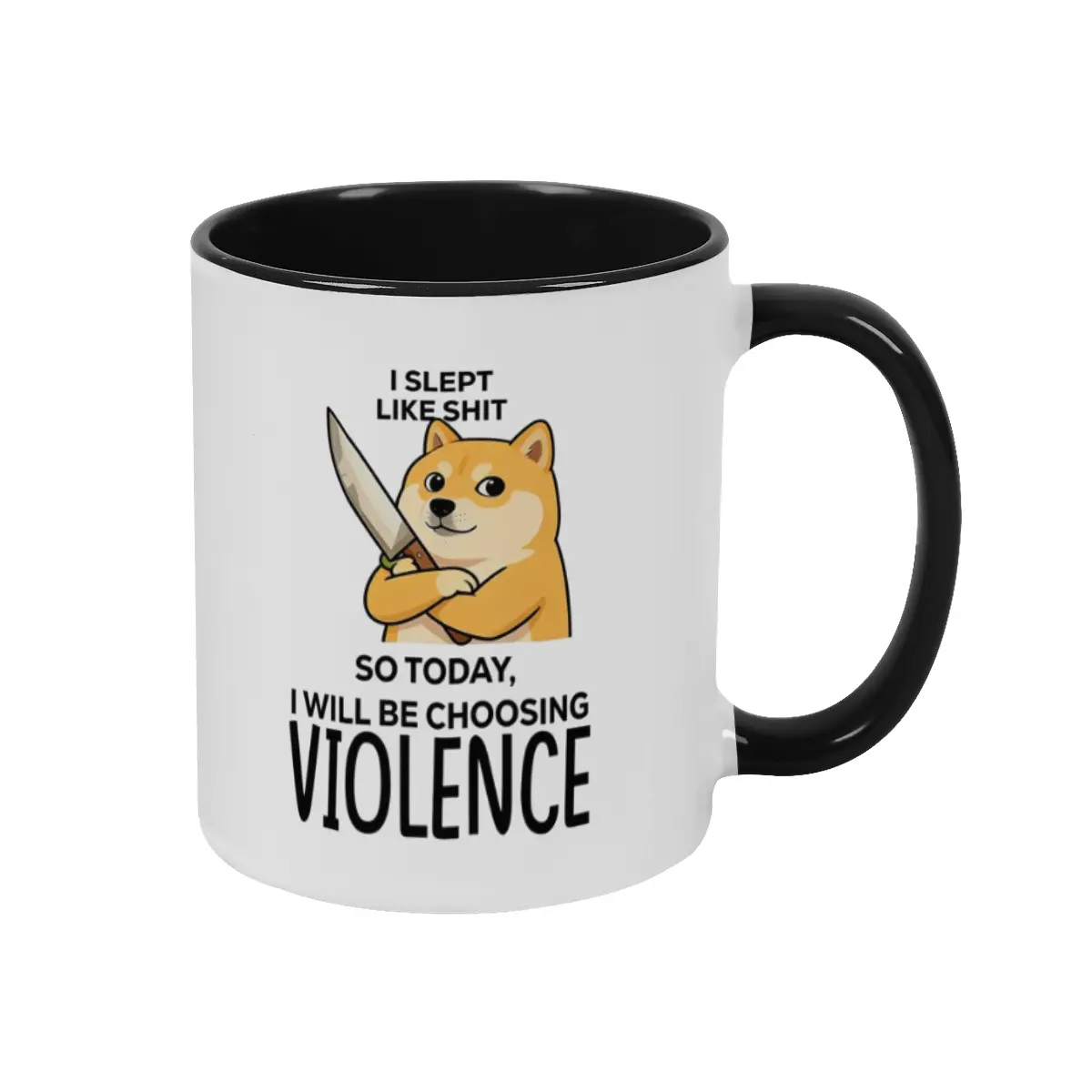 I Slept Like Shit Doge Mug, Choosing Violence Funny Coffee Cup, Angry Frog  Meme Mug, Sarcastic Morning Gift, Tired Humor Mug11 - TikTok Shop