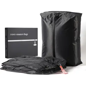 Vacuum Bags for Travel Luggage, Revolutionary  Compression Bags for Carry On Suitcases and Backpack, Vacuum Seal Packing cube for Cloth Packing (2 PC No Pump)