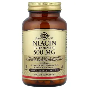 Solgar Niacin (Vitamin B 3), 500 mg, 100 Vegetable Capsules