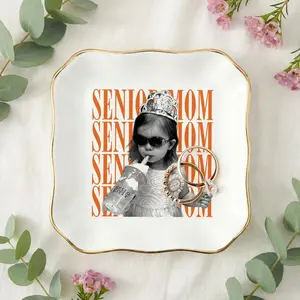 Personalized Vintage Photo And Year Senior Jewelry Dish: Custom Graduate Ring Dish, Class of 2026 Graduation Gift, Senior Boy Girl Ring Dish
