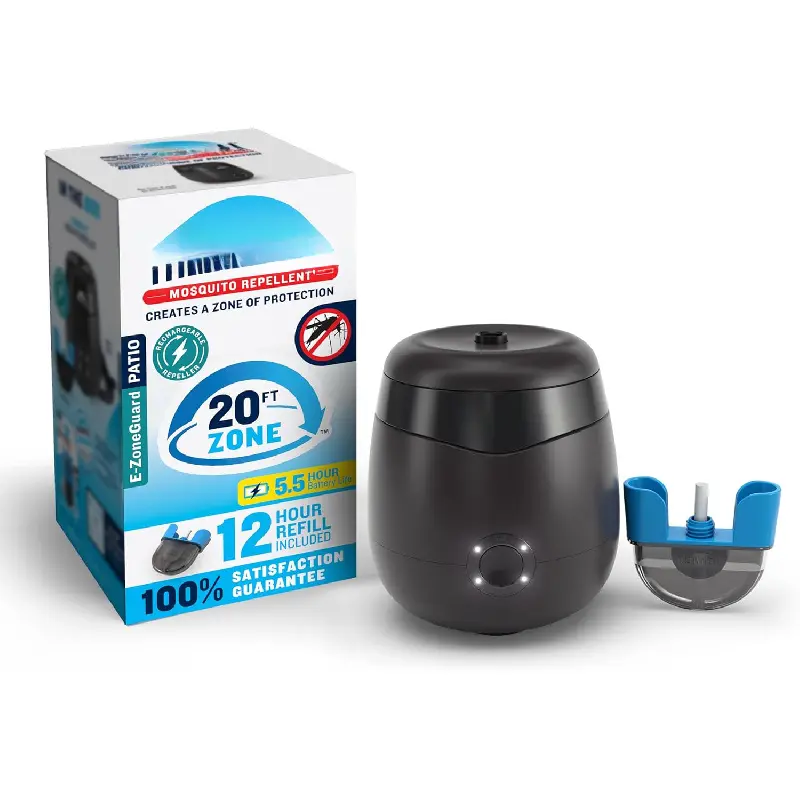 Rechargeable Mosquito Repeller with 20’ Mosquito Protection Zone; Bug Spray Alternative; Scent Free