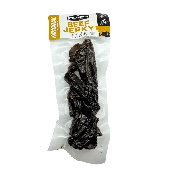 Stripling's Original Peppered Beef Jerky - Snack Size 2 oz.