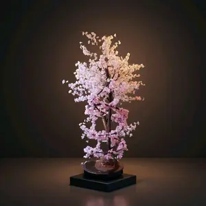 6ft Spiral Cherry Blossom Tree Christmas Handcrafted Braided Branches Wishing Tree Design with Planter (stock based)for Indoor Outdoor Decor