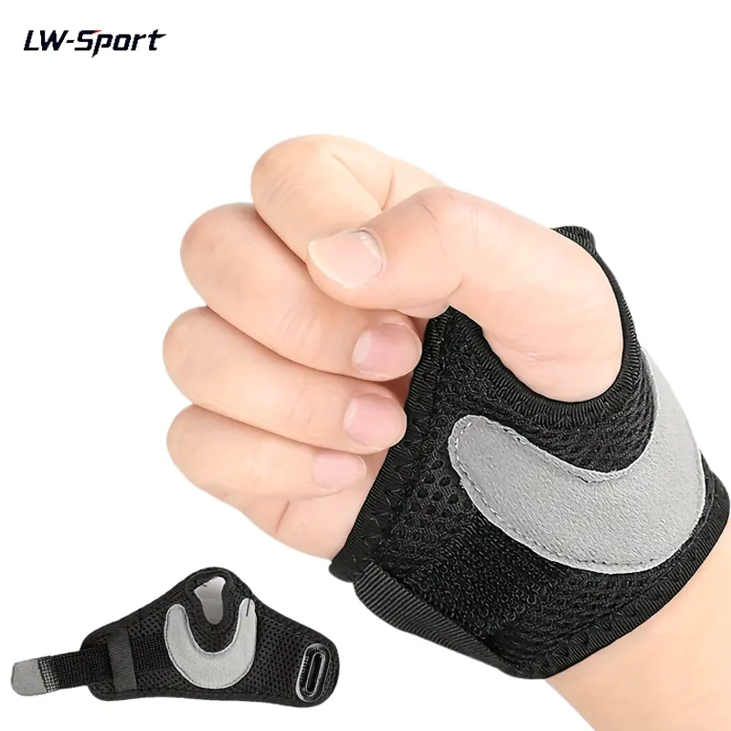 1Pc/2Pcs Adjustable Breathable Thumb Wrist Support Brace with Non-Slip Palm Pad, Elastic Thumb Stabilizer Strap for Carpal Tunnel Tendonitis Trigger Thumb Pain Relief, Lightweight Thumb Protector for Gym Weightlifting Typing