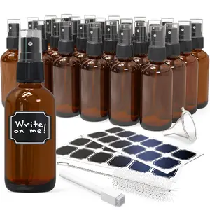 Nevlers 4 oz. Leakproof Amber Glass Spray Bottles (Pack of 24)