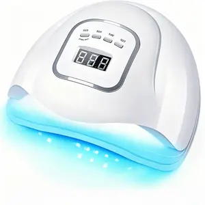 Portable UV LED Nail Lamp, Professional UV LED Nail Lamp, Fast Curing Lamp, 4-Speed Timing UV Nails Lamp, 57 LED Beads & Automatic Sensing for home & Salon Use Nail Lamp Cured Gel Polish Dryer Nail Tech Light Nail Art DIY