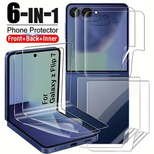 For Samsung Galaxy Z Flip 7 6 5 4 3 Protective Film Set, Self-Healing Bubble-Free Design, Scratch-Resistant, Fingerprint-Sensitive Touchscreen