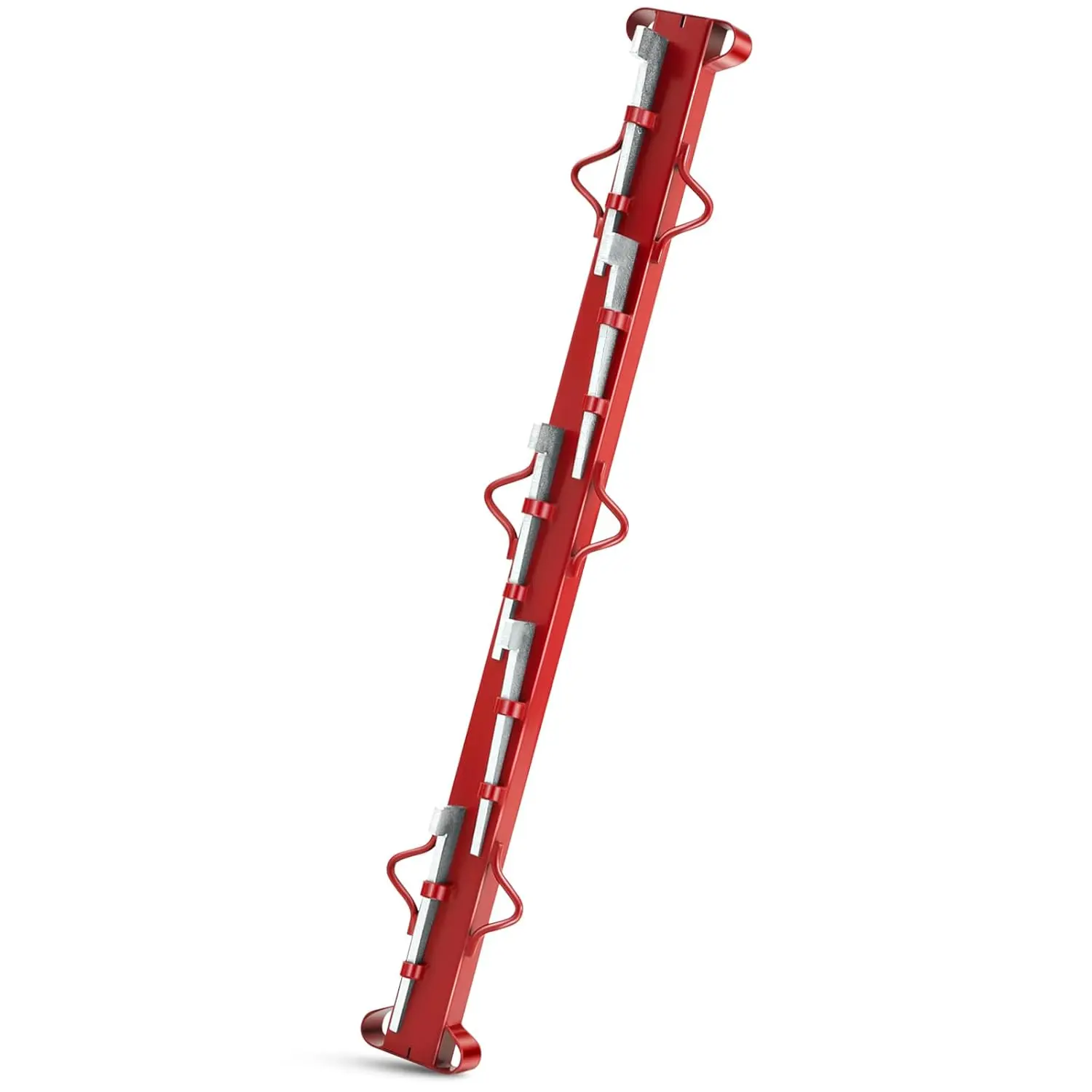 4ft Woven Wire Fence Stretcher Bar Chain Link Fabric Fence Stretcher with 5 Wedges Steel Woven Wire Stretcher, Red
