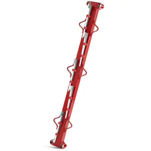 4ft Woven Wire Fence Stretcher Bar Chain Link Fabric Fence Stretcher with 5 Wedges Steel Woven Wire Stretcher, Red