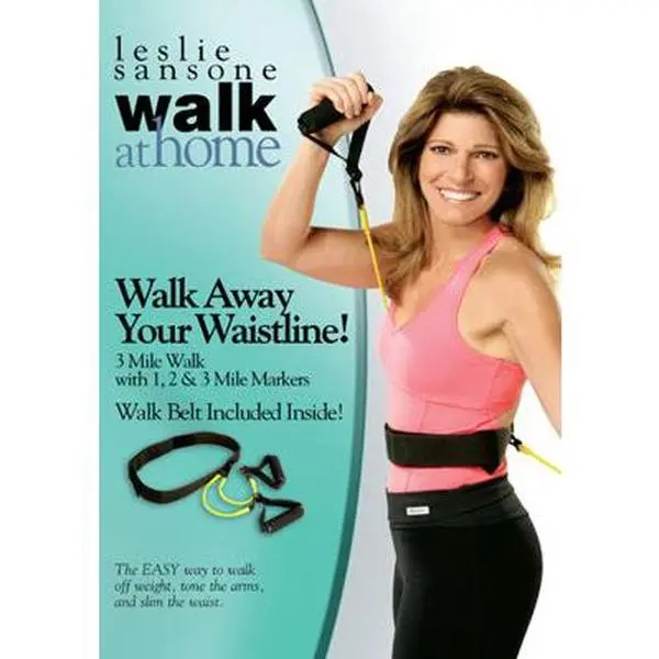 Used Leslie Sansone: Walk Away The Waistline Kit - Healthy Walking Tutorial Book with DVD for Women, Toned Arms Focus