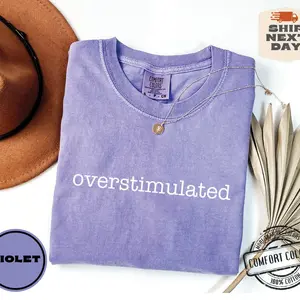 Comfort Colors Overstimulated Cowboy Frog T Shirt and Sweater for Gen Z Humor and Weirdcore Fashion, anxiety graphic tee, sarcastic frog shirt, unhinged meme top, trendy casual outfit, quirky gift, Teacher, Fabric