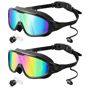 Swimming Goggles, Swim Goggles Anti Fog UV Protection Leak-Proof Clear Wide Vision With Adjustable Strap For Adult