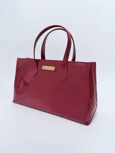 Pre-owned Louis Vuitton Vernis Patent Leather Top Handle Bags Monogram Vernis Wilshire PM Structured Tote Bag Shoulder Handbag JA394LV