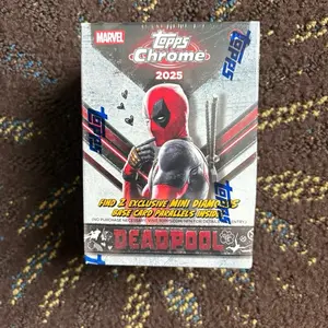 Topps 2025 Chrome Deadpool Pack - Exclusive Mini Diamonds & Base Card Parallels Inside - Marvel Collectible Trading Cards