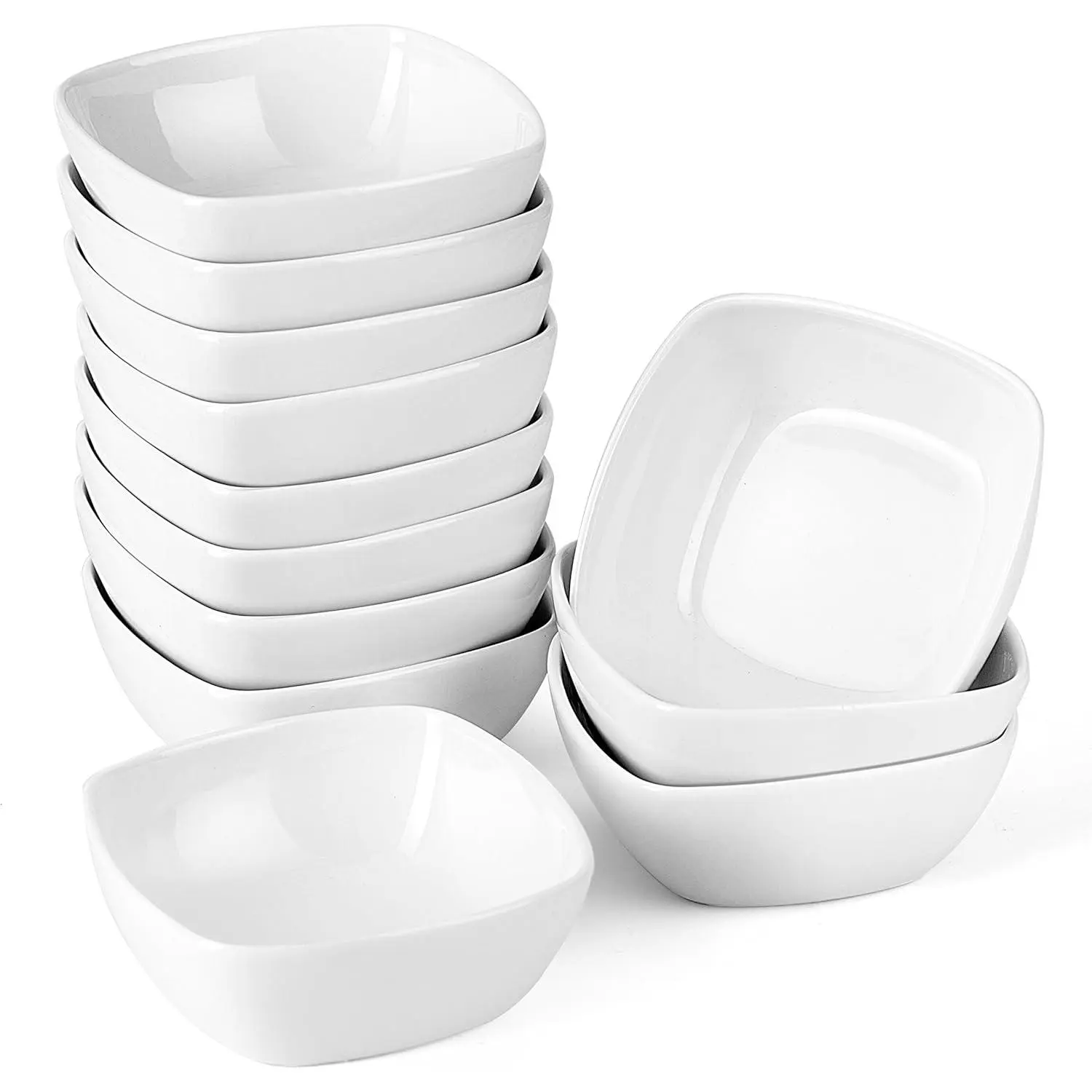5 oz Porcelain Dip Bowls Set, 12 Pack Small Ramekins, Dipping Sauce Dishes, Stackable  Ramekins for Pudding, Souffle, Brulee, Dessert, Snack, Charcuterie Boards accessories, Oven Safe