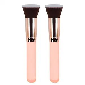 2pcs  Foundation Makeup Brush – Flat Kabuki Brush for Liquid, Cream & Powder Blending, Face Blush Brush Gift for Women