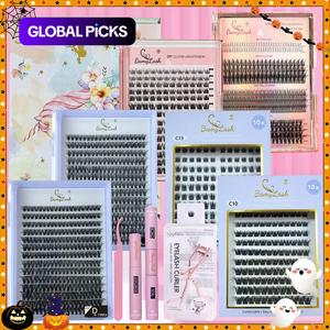 individual false eyelashes kit, 1 set natural look self grafting curl eyelashes, eyelashes custers, eye makeup enhancement false eyelashes gift for women and girls, lashes clusters kit, cosmetic, eyelash extensions, fake eyelash