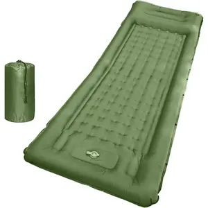78in x 29in x 5in Camping Sleeping Pad, Upgraded Durable Waterproof Compact Traveling Air Mattress, Built-in Foot Pump, Ultralight Inflatable Sleeping Mat for Backpacking, Hiking