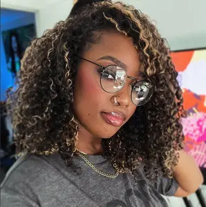 Reshine 250% Density Kinky Curly Human Hair Half Wig - Glueless Wear & Go with Adjustable Drawstring for Black Women  Perfect for Beginners#TikTokShopLaborDaySale#Fallfreshness #tiktoktopwigs